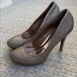 Charlotte Russe Shimmering Gold Heels